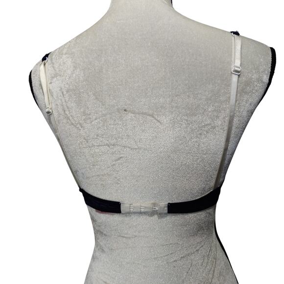 Vintage Victoria Secret Sz 34C Sexy Little Things Blue Pink Bow Balconette Bra - Picture 7 of 7